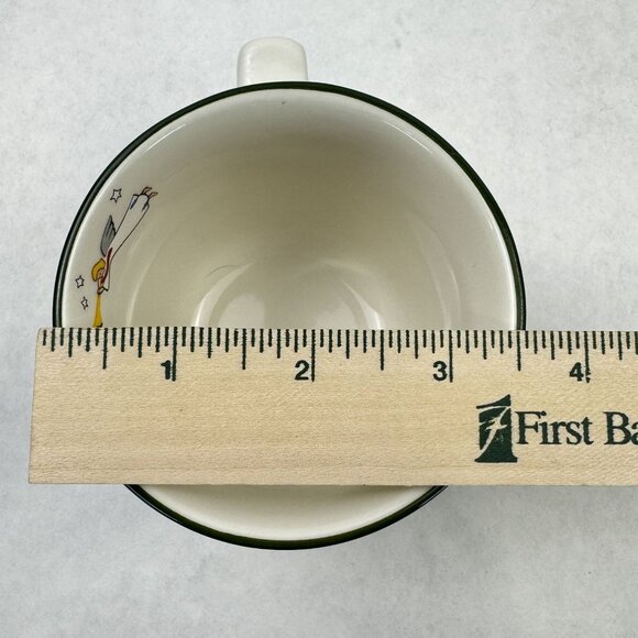 Vtg Set of 2 Pfaltzgraff Snow Village Christmas Farmhouse Coffee Mug Saucer Set - Picture 14 of 16